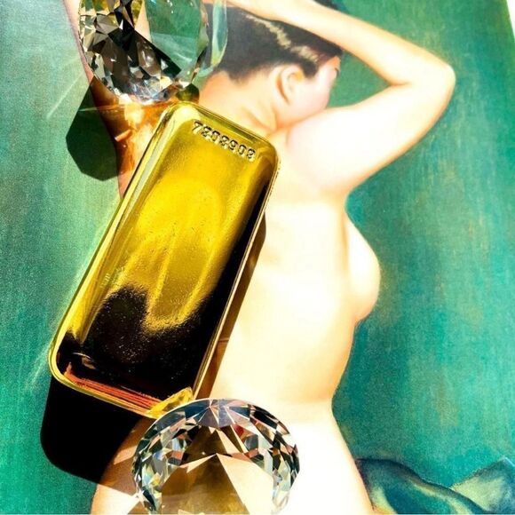 ♥️ Gold Bar Bottle Opener (24k Gold Plated),heavy. Made in Germany, ca 1960s - Picture 12 of 13